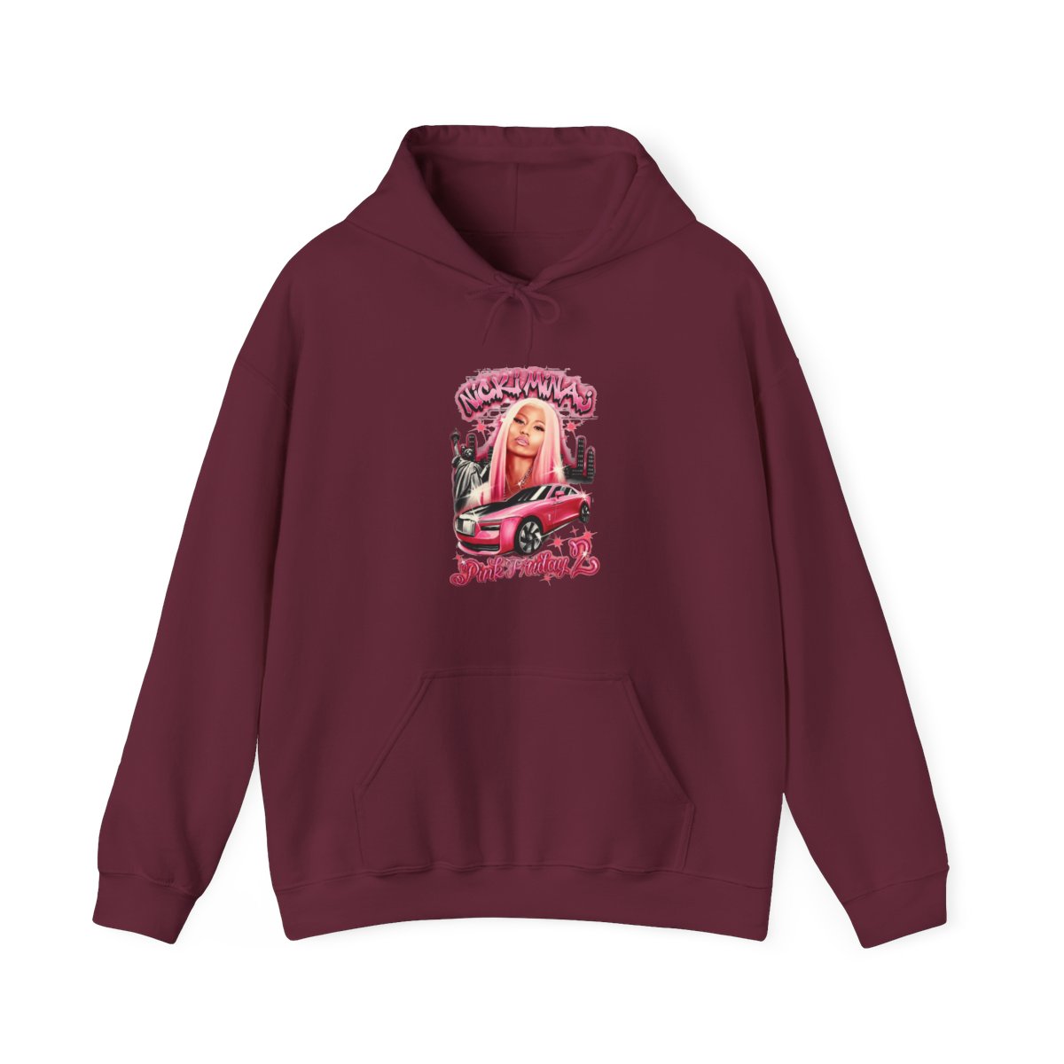Pink Friday 2 Airbrush Hoodie | Nicki Minaj - alternate angle 3, merchandise