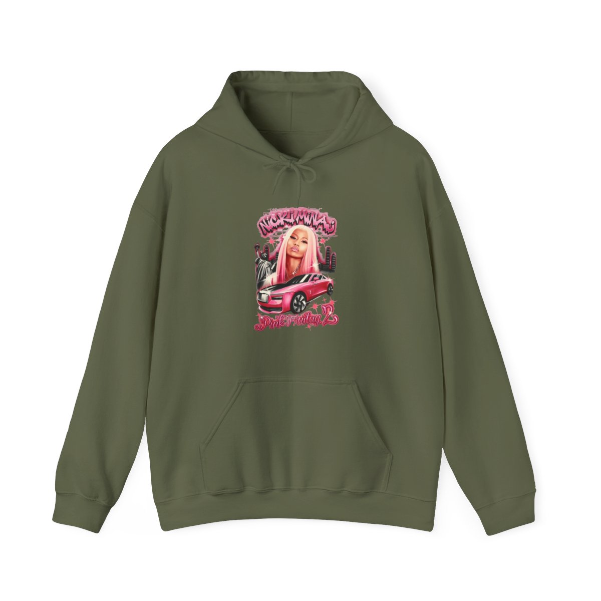 Pink Friday 2 Airbrush Hoodie | Nicki Minaj - alternate angle 4, merchandise