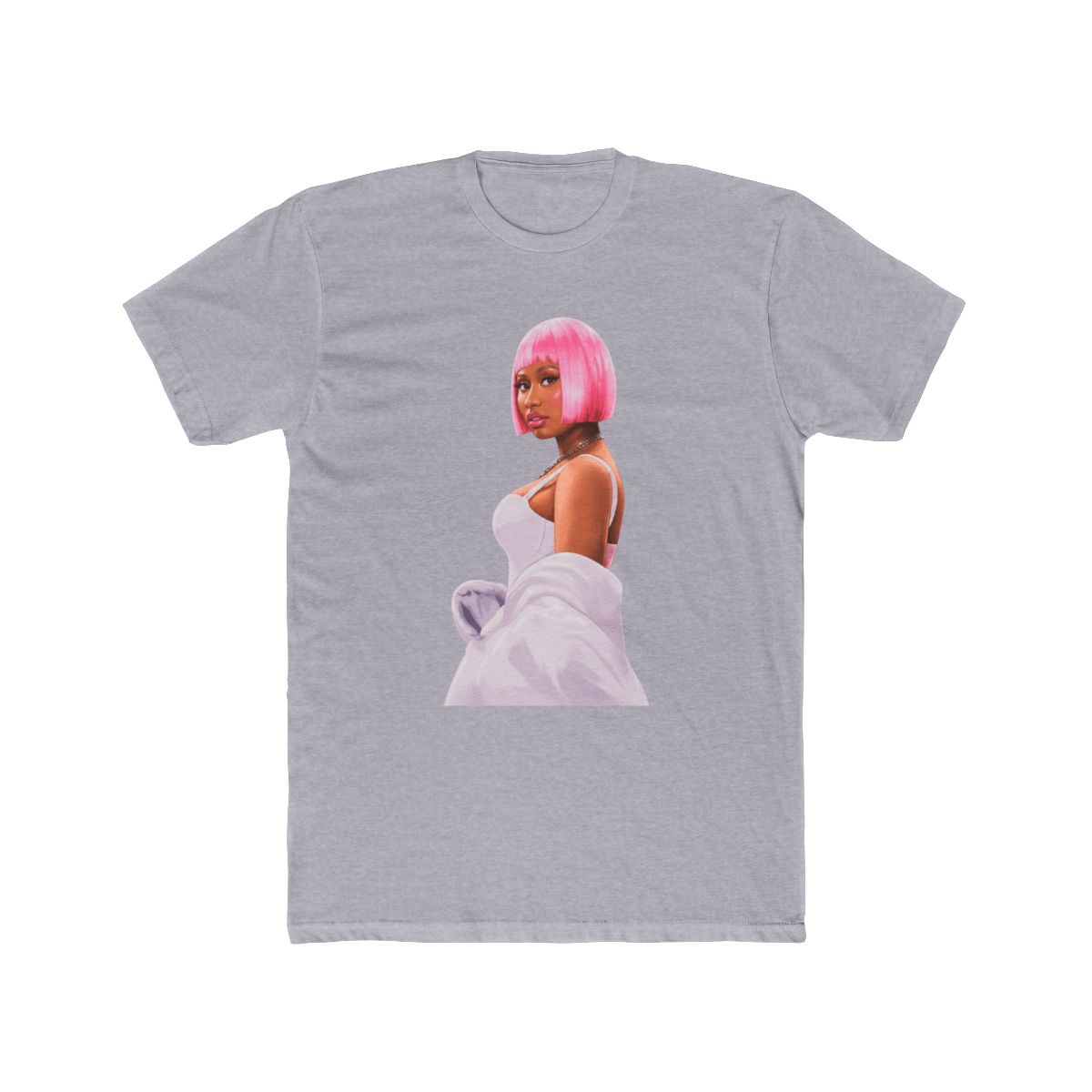 Nicki Minaj Pink Portrait Graphic T Shirt - White - Large