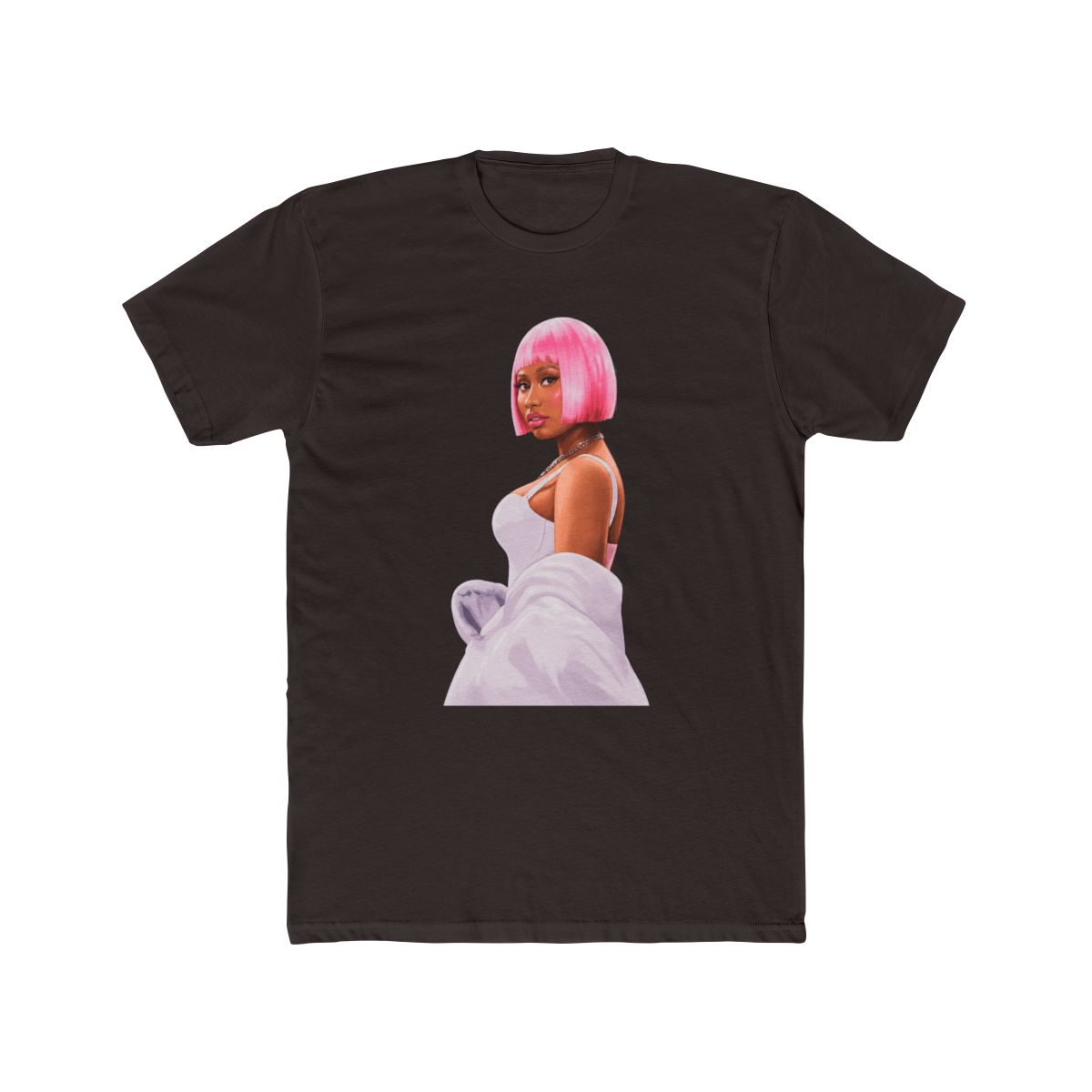Nicki Minaj Pink Portrait Graphic T Shirt - White - Large - alternate angle 2, merchandise