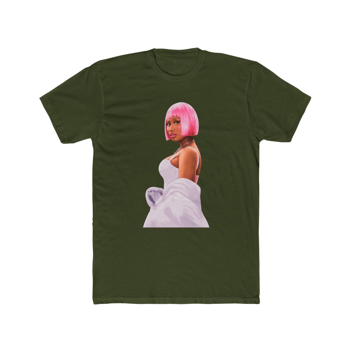 Nicki Minaj Pink Portrait Graphic T Shirt - White - Large - alternate angle 5, merchandise