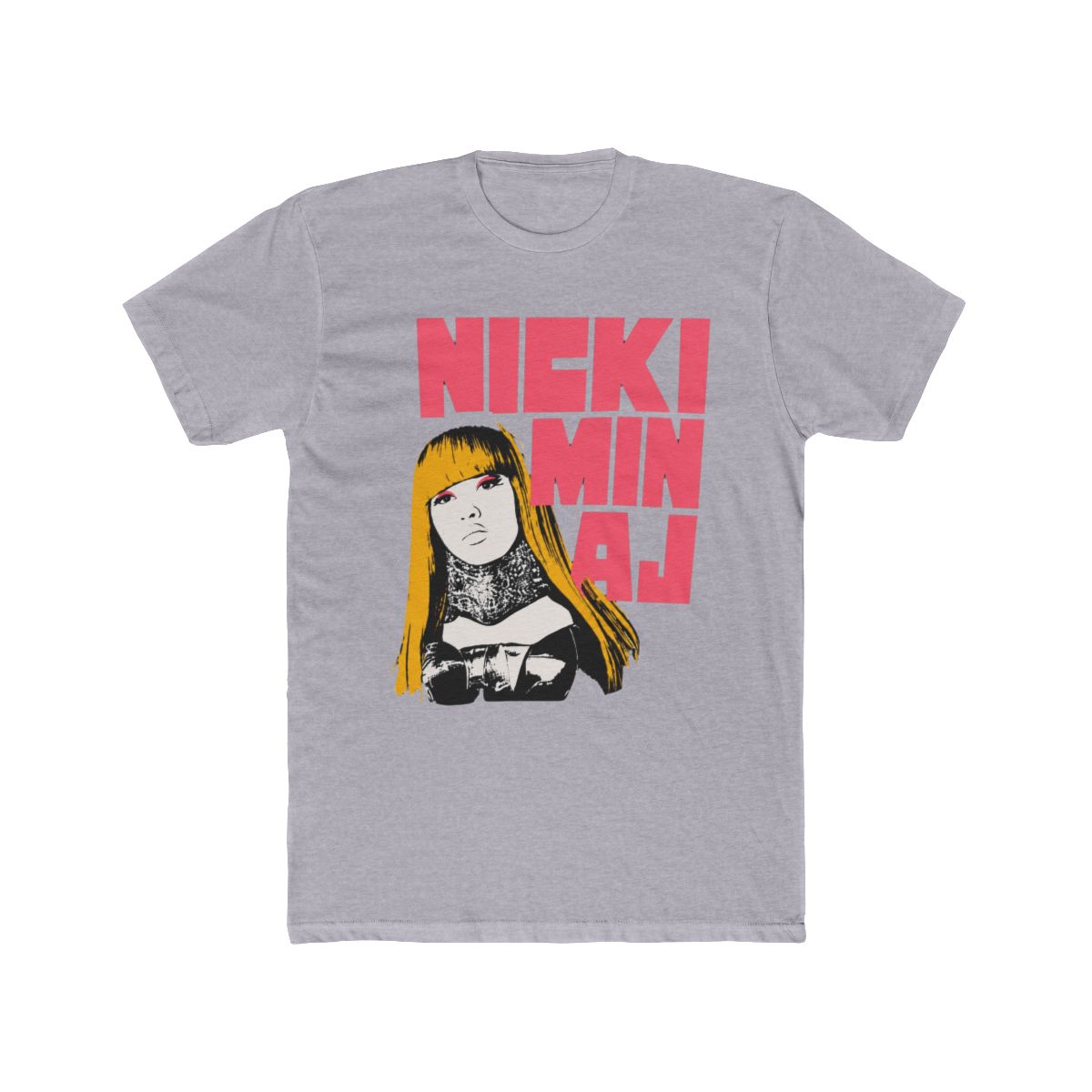 Y2K Nicki Minaj Black Stretch Graphic Tee Singer Fan Merch Slim T Shirt Size L