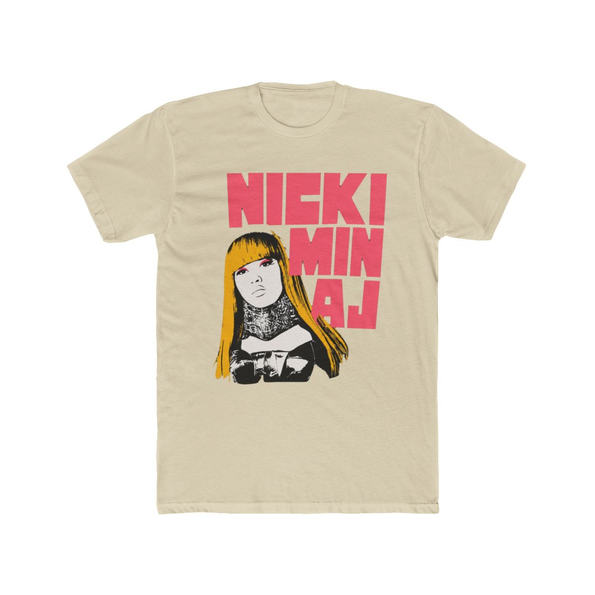 Y2K Nicki Minaj Black Stretch Graphic Tee Singer Fan Merch Slim T Shirt Size L - alternate angle 4, merchandise